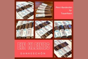 Merci-Banderolen als kleines Dankeschön bei Trauerfeiern – Vorlage zum Ausdrucken